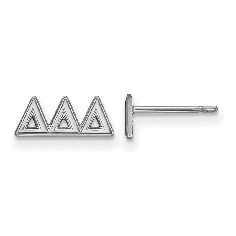 Sterling Silver Delta Delta Delta Xs Greek Post Earrings